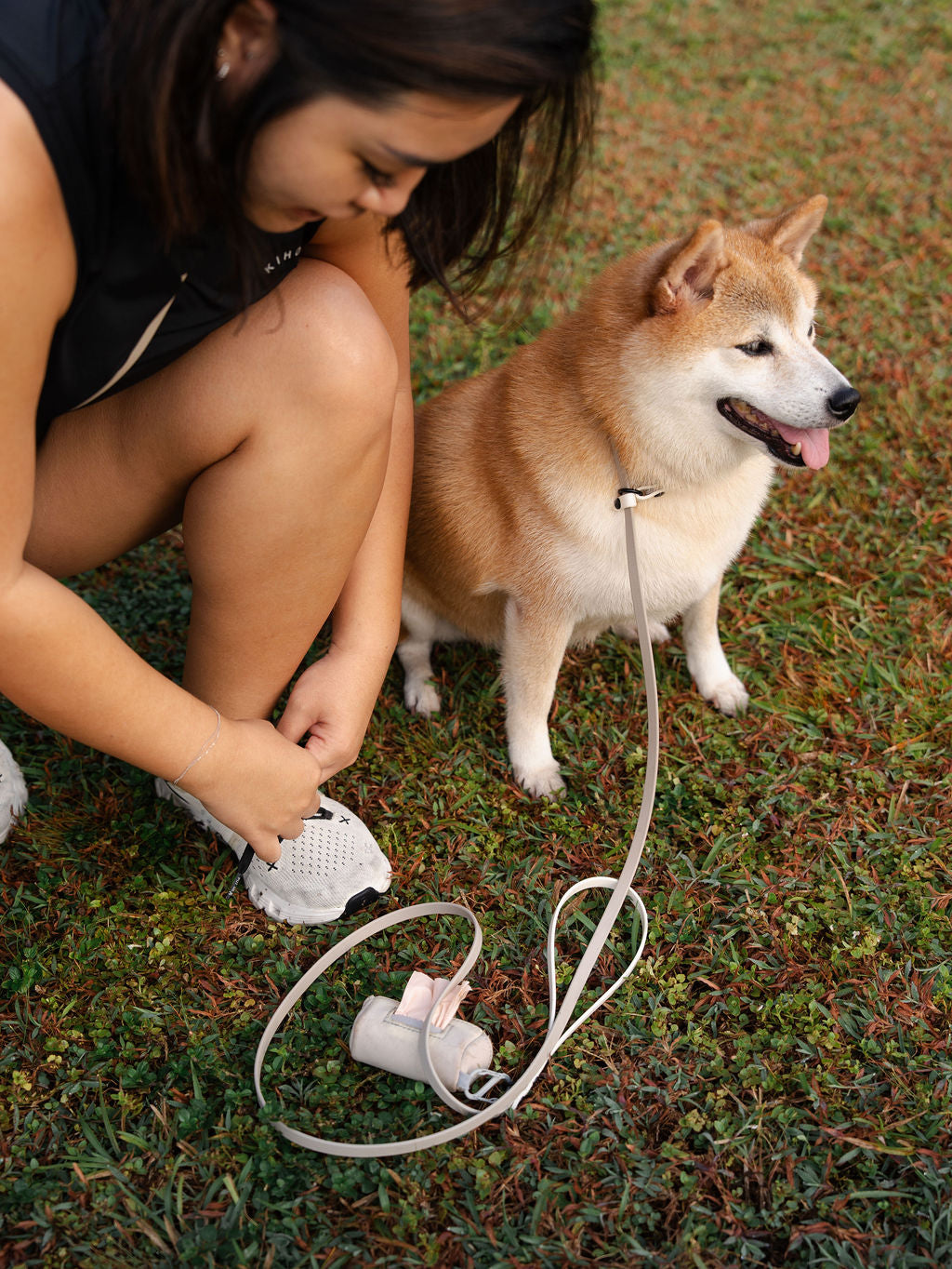 Minimalist fixed slip dog leash crafted in Singapore using authentic BioThane